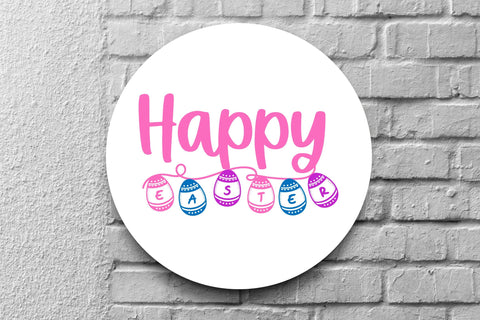 Happy Easter svg, Easter svg, Colorful typography svg SVG SmmrDesign 