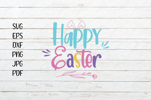 Happy Easter svg, Easter svg, Easter Typography svg SVG SmmrDesign 