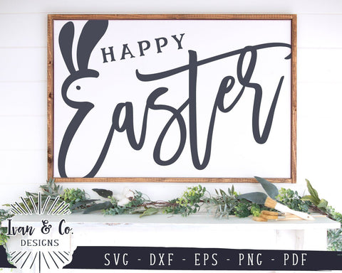 Happy Easter SVG Files | Easter | Bunny | Rabbit | Farmhouse SVG (969554986) SVG Ivan & Co. Designs 