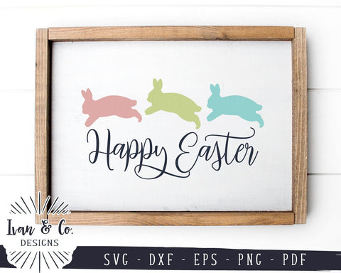 Happy Easter SVG Files | Easter | Bunny | Rabbit | Running Bunny | Farmhouse SVG (959058262) SVG Ivan & Co. Designs 