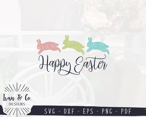 Happy Easter SVG Files | Easter | Bunny | Rabbit | Running Bunny | Farmhouse SVG (959058262) SVG Ivan & Co. Designs 