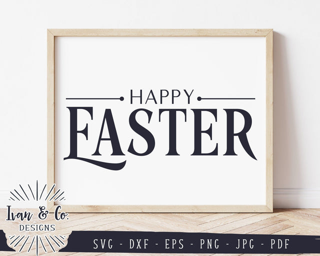 Happy Easter SVG Files | Easter Svg | Spring Svg | Farmhouse Svg | Commercial Use | Cricut | Silhouette | Digital Cut Files | JPG DXF PNG (785529503) SVG Ivan & Co. Designs 