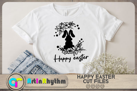 Happy Easter svg / Floral rabbit svg / bunny svg SVG Artinrhythm shop 