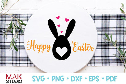 Happy easter svg, Happy easter png, Easter bunny svg, Easter cut file, Bunny easter svg, Fun kids svg SVG MAKStudion 