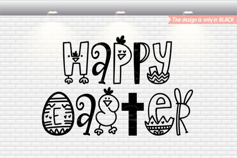 Happy Easter - SVG, PNG, DXF, EPS SVG Elsie Loves Design 