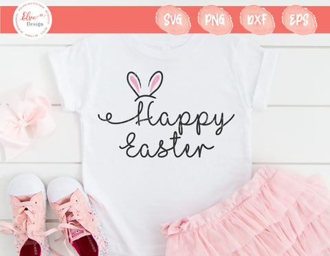 Happy Easter - SVG, PNG, DXF, EPS SVG Elsie Loves Design 