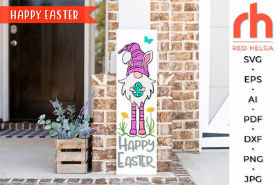 Happy Easter SVG - Porch Sign Cut File SVG RedHelgaArt 