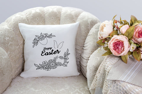 Happy Easter svg,Easter Egg, Easter Floral Frame SVG SmmrDesign 