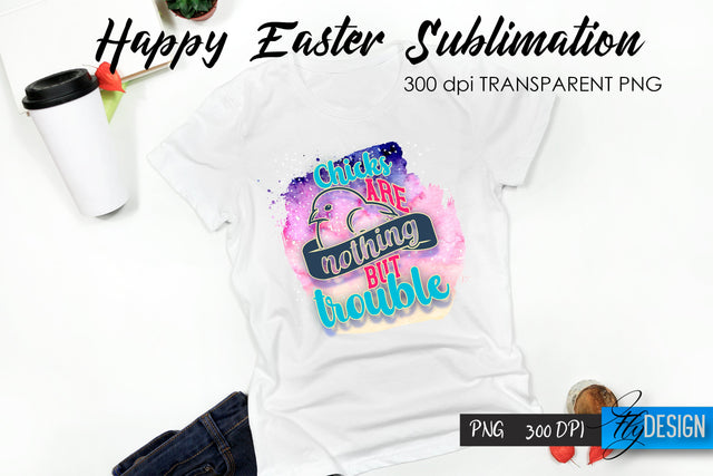 Happy Easter T-Shirt Sublimation V.10 Sublimation Fly Design 