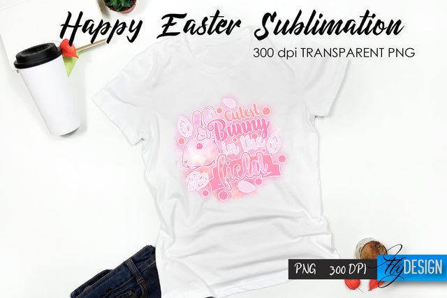 Happy Easter T-Shirt Sublimation V.14 Sublimation Fly Design 