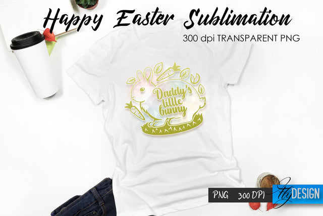 Happy Easter T-Shirt Sublimation V.16 Sublimation Fly Design 