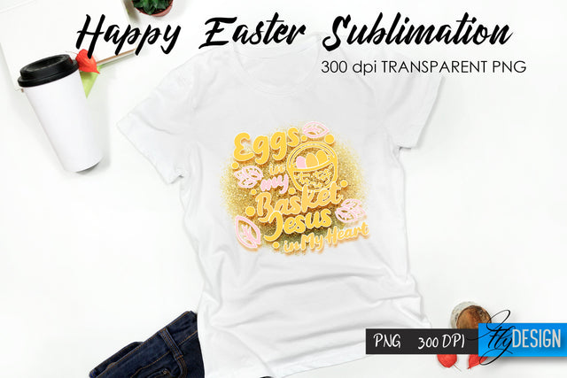 Happy Easter T-Shirt Sublimation V.24 Sublimation Fly Design 