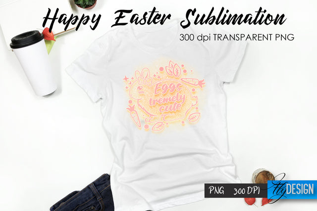 Happy Easter T-Shirt Sublimation V.26 Sublimation Fly Design 