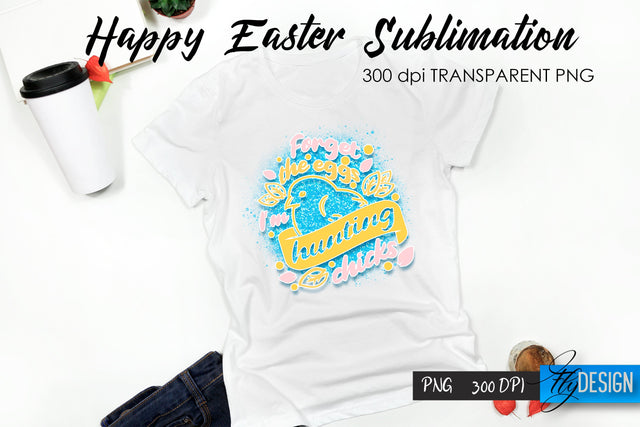 Happy Easter T-Shirt Sublimation V.30 Sublimation Fly Design 