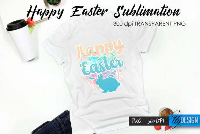 Happy Easter T-Shirt Sublimation V.34 Sublimation Fly Design 