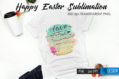 Happy Easter T-Shirt Sublimation V.35 Sublimation Fly Design 