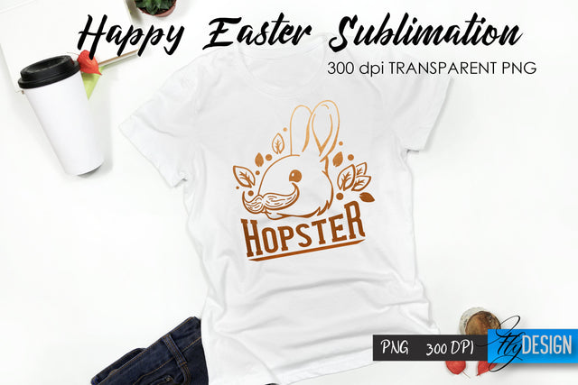 Happy Easter T-Shirt Sublimation V.39 Sublimation Fly Design 