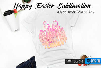 Happy Easter T-Shirt Sublimation V.40 Sublimation Fly Design 
