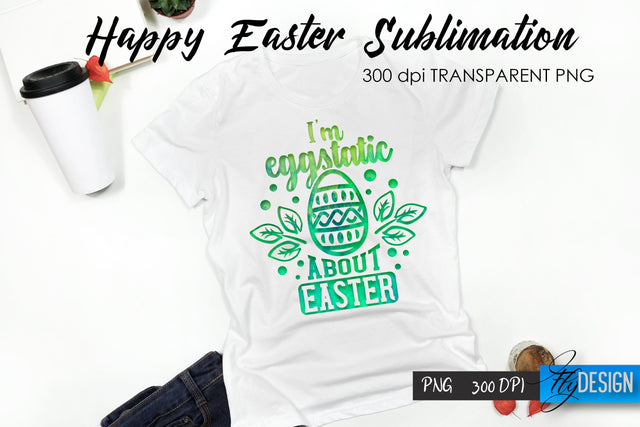 Happy Easter T-Shirt Sublimation V.41 Sublimation Fly Design 