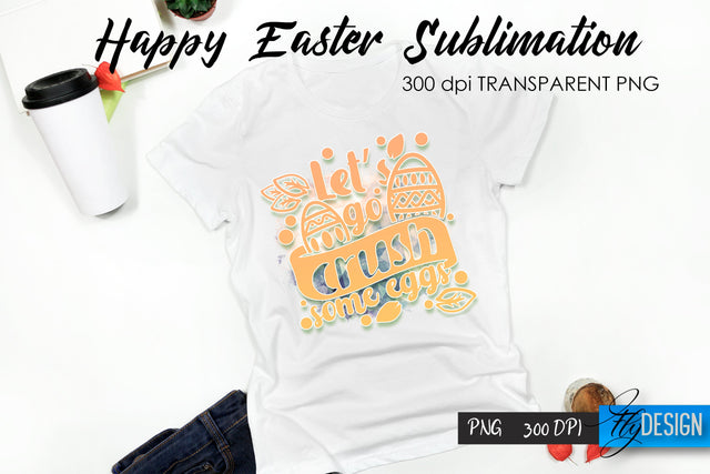 Happy Easter T-Shirt Sublimation V.46 Sublimation Fly Design 