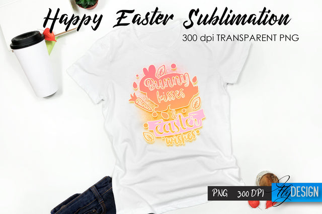 Happy Easter T-Shirt Sublimation V.5 Sublimation Fly Design 