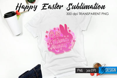 Happy Easter T-Shirt Sublimation V.50 Sublimation Fly Design 