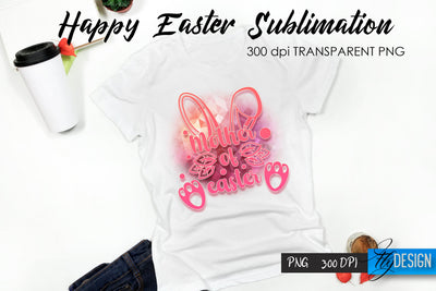 Happy Easter T-Shirt Sublimation V.52 Sublimation Fly Design 