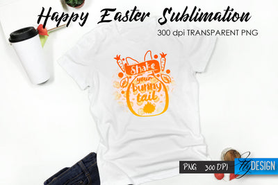Happy Easter T-Shirt Sublimation V.56 Sublimation Fly Design 