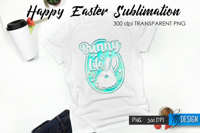 Happy Easter T-Shirt Sublimation V.6 Sublimation Fly Design 