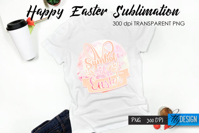 Happy Easter T-Shirt Sublimation V.64 Sublimation Fly Design 
