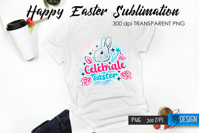 Happy Easter T-Shirt Sublimation V.9 Sublimation Fly Design 