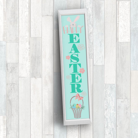 Happy Easter Tall Vertical Front Porch Sign Quote SVG SVG SVGcraze 