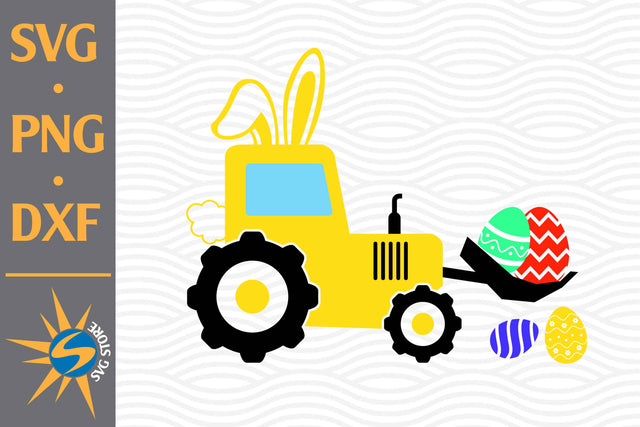 Happy Easter Tractor SVG, PNG, DXF Digital Files Include SVG SVGStoreShop 