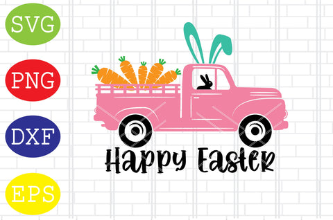 Happy Easter Truck (4) Svg, Bunny Svg, Easter Bunny Svg, Happy Easter Svg, Png, Eps, Dxf Files SVG DigitalSvgFiles 