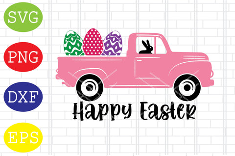 Happy Easter Truck (7) Svg, Bunny Svg, Easter Bunny Svg, Happy Easter Svg, Png, Eps, Dxf Files SVG DigitalSvgFiles 