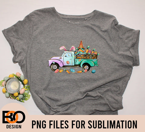 Happy Easter Truck Png, Rabbit Png, Truck Png,Easter Truck,Digital Downloads,Easter Day Gnome Png,Easter Day, Sublimation Designs Sublimation BOO-design 