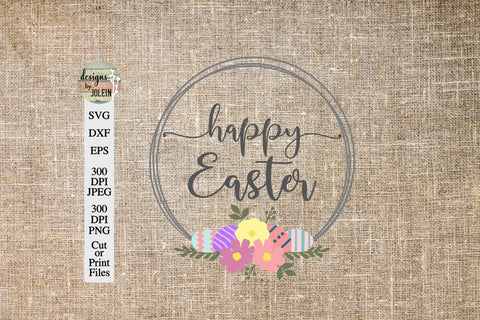 Happy Easter Wreath SVG Designs by Jolein 