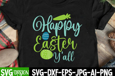 Happy Easter Y'all SVG Cut File, Happy Easter SVG Cut File, Happy Easter Sublimation PNG, Happy Easter Day Sublimation Bundle,Happy Easter Sublimation Design, Happy Easter Sublimation PNG SVG BlackCatsMedia 