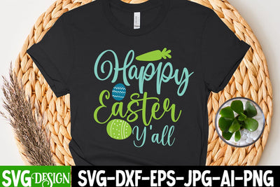 Happy Easter Y'all SVG Cut File, Happy Easter SVG Cut File, Happy Easter Sublimation PNG, Happy Easter Day Sublimation Bundle,Happy Easter Sublimation Design, Happy Easter Sublimation PNG SVG BlackCatsMedia 