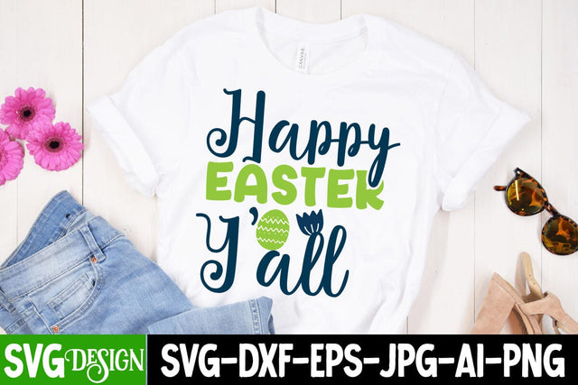 Happy Easter Y'all SVG Cut File, Happy Easter Y'all SVG Design, Happy easter Day SVG Cut File, Happy Easter SVG Cut File, Happy Easter SVG Quotes, Easter Egg Farmfresh SVG cut File SVG BlackCatsMedia 