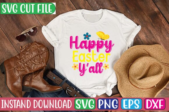 Happy Easter Y'all SVG Cut File SVG Studio Innate 