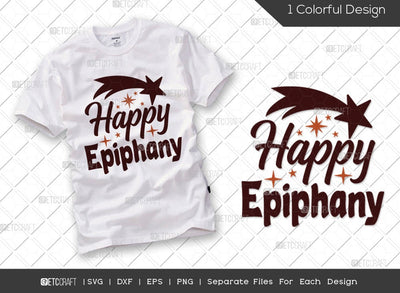 Happy Epiphany SVG Cut File | Three Wise Men Svg | Three Kings Day Svg | Holiday Svg | Nativity Svg | Christians Svg | Epiphany Quote Design SVG ETC Craft 