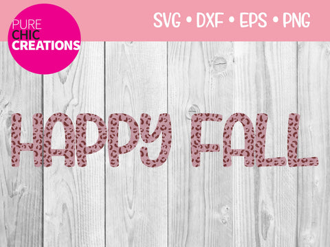 Happy Fall - Cricut - Silhouette - svg - dxf - eps - png - Digital File - SVG Cut File - Fall SVG - svg clipart - Fall clipart - cut file SVG Pure Chic Creations 