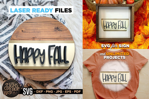 Happy Fall Cute | FALL SVG Sign SVG The Vintage Signs Shop 