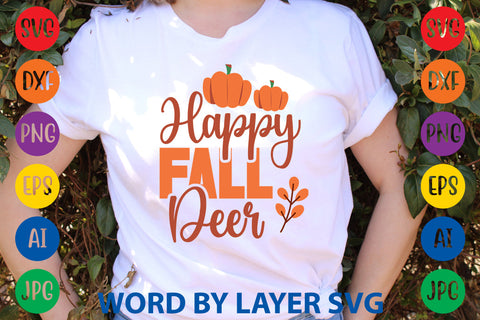 Happy Fall Deer, Fall SVG Design SVG Rafiqul20606 