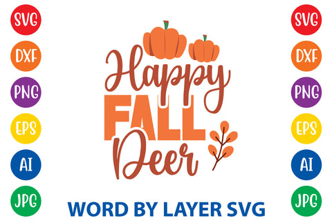 Happy Fall Deer, Fall SVG Design SVG Rafiqul20606 