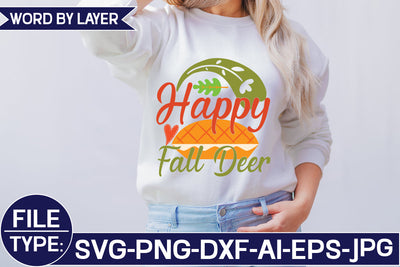 Happy Fall Deer SVG Cut File SVG Studio Innate 