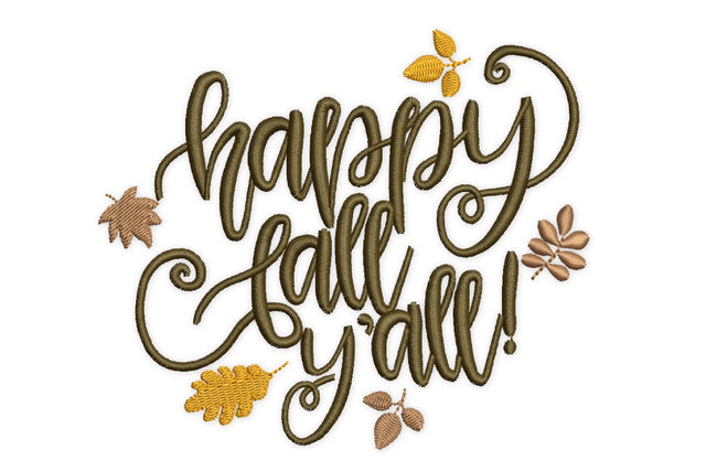 Happy Fall Embroidery Design Embroidery/Applique DESIGNS NextEmbroidery 