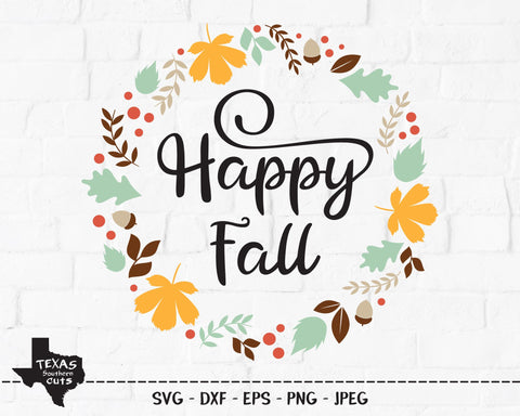 Happy Fall | Fall SVG SVG Texas Southern Cuts 