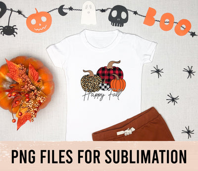 Happy Fall Leopard Pumpkin Sublimation Design Digital Download, Fall Pumpkins Sublimation, Thanksgiving Png, Autumn Sublimation Design SVG BOO-design 